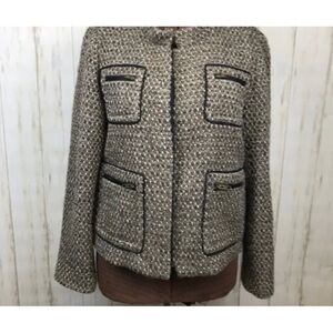 J Crew Wool Alpaca Blend Gilded Tweed Jacket